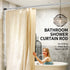 Minkay Shower Curtain Rod Tension No Drill for Bathroom Windows,Curtain Shower Rod,Black 28-47 inches 304 Stainless Steel, Never Fall Off, Rust Free.