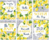 HLNIUC Lemon signs Art Prints, Inspirational Blue Pattern Yellow Lemon Pictures Set Of 6(8”X10”, Unframed), Fruit Botanical Poster Green Leaf Modern Wall Art For Bed Room Living Room Kitchen Decor