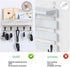 2 Pack Decorative Key and Mail Holder for Wall, Key Hanger for Wall with Shelf Wooden Wall Shelf with 5 Hooks Stylish Wall Mounted Key Holder for Entryway Kitchen Farmhouse