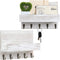 2 Pack Decorative Key and Mail Holder for Wall, Key Hanger for Wall with Shelf Wooden Wall Shelf with 5 Hooks Stylish Wall Mounted Key Holder for Entryway Kitchen Farmhouse
