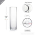 WGV Cylinder Vase, 3" W x 10" H, Clear Bud Skinny Narrow Glass Candle Holder Planter Terrarium for Wedding Party Flowers Centerpieces Home Office Decor, 1 Piece