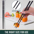 5 Pairs Japanese Fiberglass Chopsticks, GLAMFIELDS Reusable Chop sticks Dishwasher Safe, Non-slip, 9 1/2 inches - Gift Set Black