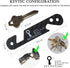 Compact Key Organizer by KEYTEC - Carbon Fiber Smart Key Holder with Multitools - Bottle Opener Phone Stand - Long Screw Anti Loosening Washer - Full Expansion Kit - Linear Type