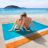 TotalPluz Large Beach Blanket, Lightweight, Unfadeable, Sand Free, Waterproof Mat, for Picnic, Hiking, Camping, Seats 4-7 Adults. Hand and Machine Washable
