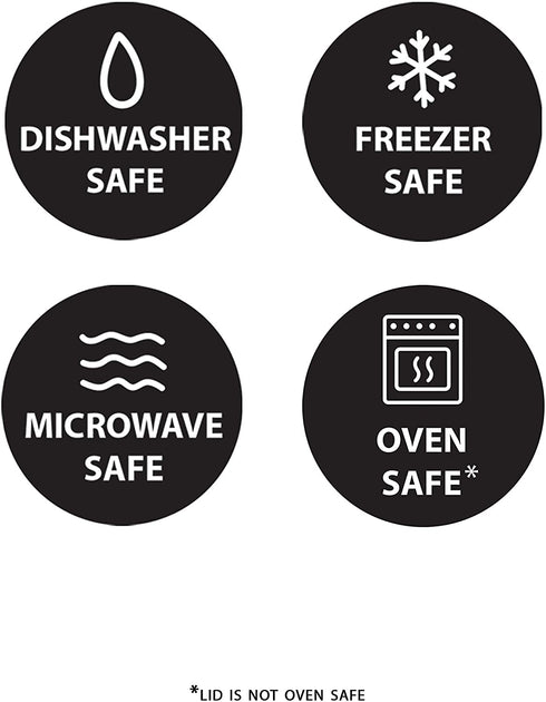 Fit & Fresh Glass Containers, Set of 5 Containers with Locking Lids, Meal Prep, 5 Pack, Glass Storage Containers with Airtight Seal, 28 oz.