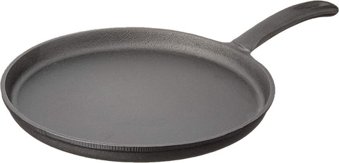 Jim Beam 10.5" Pre Seasoned Cast Iron Skillet for Grill, Gas, Oven, Electric, Induction and Glass, Black