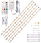 WOBANE Under Counter Light, Dimmable LED Under Cabinet Lighting, 6 PCS LED Strip Light Bars with Remote Control for Kitchen,Shelf,Pantry,Showcase,Desk,Cupboard 6000K White, Timing, 16W 1500LM,9.8 ft