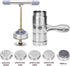 Manual Noodle Pasta Maker Spaghetti Kitchen Tool Stainless Steel Press Machine Press Machine Pasta Maker with 5 Noodle Mould Fruit Juicer Squeezer (18.5x14cm)