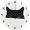 MERRYSUGAR Black Cat White Wall Clock Silent Non Ticking Digital Round Clock Desk Clock for Home Kitchen Office School Home Decor 9 Inch