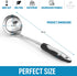 Zulay (12 inch) Stainless Steel Soup Ladle - Durable Rust Proof Soup Ladle With Ergonomic Handle - Soup Serving Spoon Ladles For Cooking, Gravy, Sauces, and More