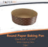 Round Paper Baking Cake Pan, Disposable Baking Mold 12ct, Round Pan, All Natural Recyclable, Microwave Oven & Freezer Safe, Perfect for Muffins or Snacks (8-5/8" x 2-3/4")