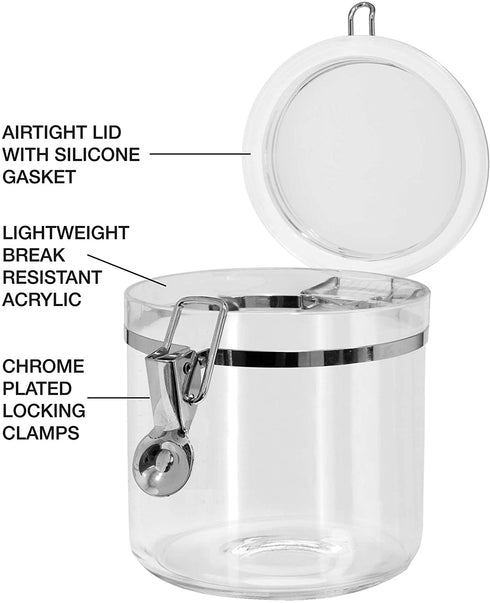 Oggi Food Storage Container, 38-Ounce, Clear