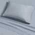 Madison Park Essentials Chambray Printed ultra soft 4 piece sheet set, Grey Stripe, Full