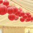 ADLKGG Round Hanging Paper Lanterns Decorations for Party Wedding Birthday Baby Showers Christmas Supplies, Red 12'',10'', 8'', 9 Pack