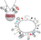 2PC Stranger Themed Charm Bracelet And Necklace Set Best Things for Kids Girls Teens Women Men for Collection Halloween Cosplay Gifts