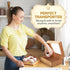 Cake Boxes 10 Inch and Stickers, (12-Pack) Kraft Bakery Box with Viewing Window for Cakes, Cupcakes, Cookies, Donuts, Pastries, and More 10x10x2.5 Brown Cake Box