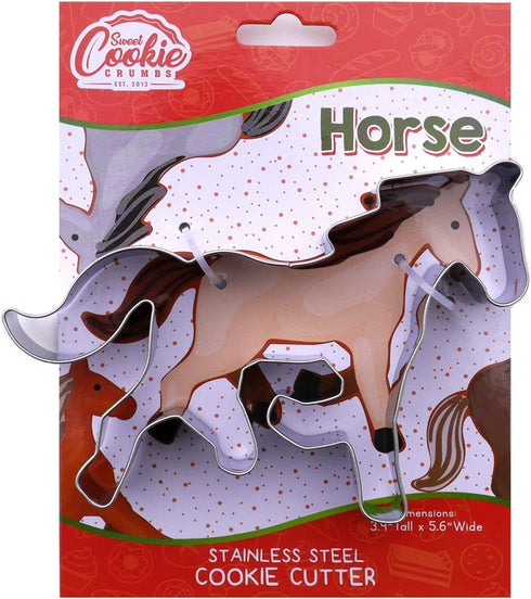 Sweet Cookie Crumbs Farm Animal Cookie Cutter, Stainless Steel (Horse)