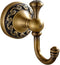 Leyden Antique Brass Towel Hook, Bathroom Robe Hooks, Wall Mounted Retro Single Door Coat Clothes Hanger