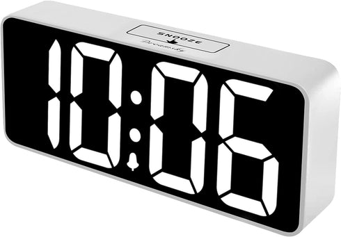 DreamSky Large Digital Alarm Clock for Visually Impaired - 8.9 Inches Big Electric Clock for Bedroom, Jumbo Number Display, Fully Dimmable Brightness Dimmer, USB Ports, 12/24H, Adjustable Alarm Volume