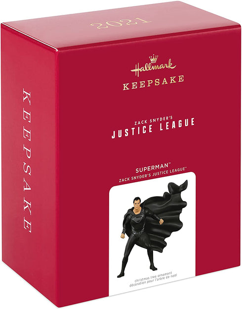 Hallmark Keepsake Christmas Ornament 2021, DC Comics Zack Snyder Justice League Black Suit Superman