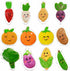 Vegetable Shaped Cookie Cutters of 12 pcs, Stainless Steel Fondant Cutters Set Pastry Biscuit Cake Baking Clay DIY Molds