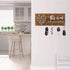 FREEDHIN Key Holder for Wall with 4 Hooks, Rustic Home Decor Key Hanger for Wall, Wall Mount Wooden Key Holder for Entryway or Mudroom (Brown)