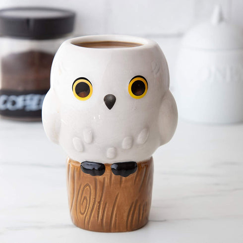 Harry Potter Hedwig Owl Coffee Mug, 14 Oz - Figural Kawaii Goblet Cup Design - Ceramic, No Handle - Cupful of Cute by Jerrod Maruyama