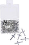 Shapenty Silver Tone Metal Religious Cross Charm Bead Findings Small DIY Craft Pendant Necklace Bracelet Earrings Cross Jewelry Making Accessories, 27x13mm, 50PCS (Cross)