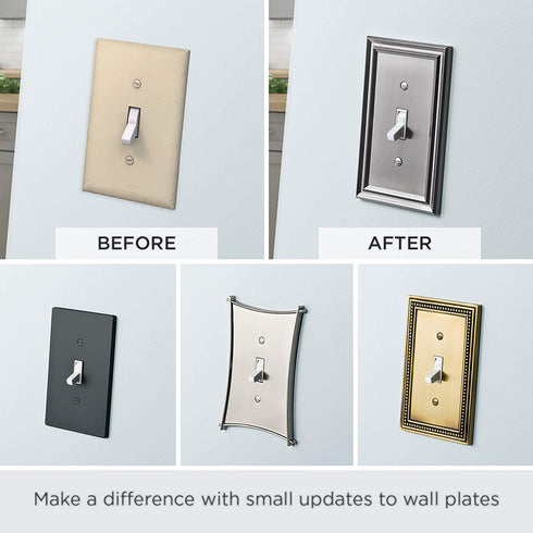Franklin Brass W35276-PW-C Classic Beadboard Quad Decorator Wall Plate/Switch Plate/Cover, Pure White