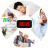 SUPLEDCK Digital Alarm Clock Battery Operated Bedside Home Travel Time Clock Night Visible LED Display (Black)