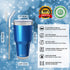 CHILLOUT LIFE 30 oz Stainless Steel Tumbler with Lid - Double Wall Vacuum Insulated Large Travel Coffee Mug with Splash Proof Lid and Straw for Hot & Cold Drinks - Blue Sparkle Tumbler