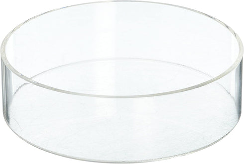 Plymor Clear Acrylic Round Cylinder Display Riser, 2 inches (Height) x 7 inches (Depth)