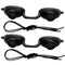 2 pack EVO FLEX Sunnies Flexible Tanning Bed Goggles UV Eye Protection Glasses (Black), FDA Compliant