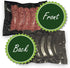 8" X 12" Zipper Quart Bags - Black Back Clear Front - 50 count