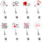 8PCS Nurse Badge Reel Holder Retractable Nursing ID Badge Reels Cute for Nurses Doctor Medical Health Hospital Office Worker Gifts