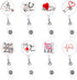 8PCS Nurse Badge Reel Holder Retractable Nursing ID Badge Reels Cute for Nurses Doctor Medical Health Hospital Office Worker Gifts