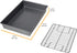 Chicago Metallic Pro Non-Stick Roast and Broil Baking Pan with Rack, 13-Inch-by-9-Inch, Gray
