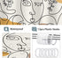 Riyidecor Abstract Human Face Terracotta Shower Curtain 60Wx72H Inch Eucalyptus Minimalist Plant Modern Mid Century Aesthetic Portrait 12 Pack Plastic Hooks Fabric Waterproof Home Bathtub Decor