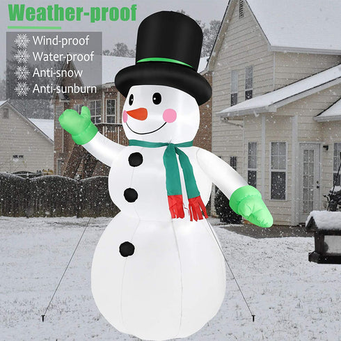 Thanger Christmas Inflatables Snowman Outdoor Yard Decorations, Christmas Blow Up Decoration, 4 FT Inflated Snowman with LED Lights, IP44 Weather Proof, Xmas Kids Gift for Winter Holiday Lawn Patio