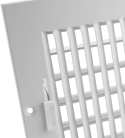Accord ABSWWH2106 Sidewall/Ceiling Register with 2-Way Design, 10-Inch x 6-Inch(Duct Opening Measurements), White