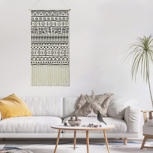 Weldomcor Macrame Woven Wall Hanging Tapestry Trippy Boho Wall Art Decor Chic Home Bohemian Tapestries Mysterious for Bedroom Aztec Apartment Dorm Room Decoration