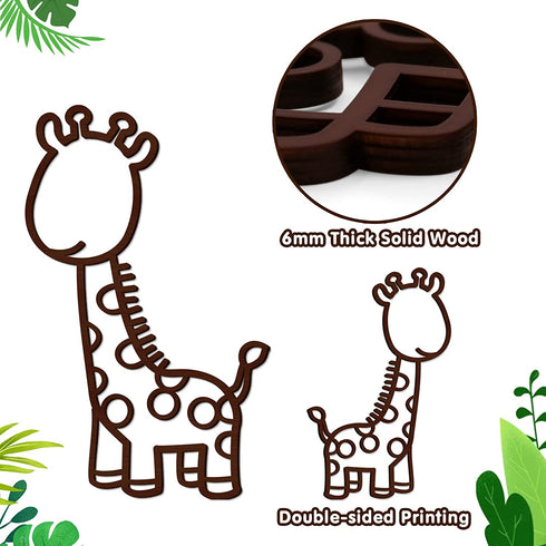 Safari Nursery Decor Jungle Theme Animals Woodland Baby Room Decor Neutral for Girls Boys Kids Nursery Wall Art for Bedroom Playroom Toddler Classroom Decorations (Lion, Giraffe, Elephant)