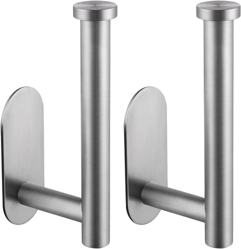 KES Self Adhesive Toilet Paper Holder Stick On Toilet Paper Roll Holder RUSTPROOF Stainless Steel Brushed Finish 2 PCS, A7170-2-P2