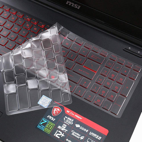 For MSI Gaming Laptop Keyboard Cover for 15.6" MSI GP65 GL65 GF62 GP62 GL62M GT62VR GF62VR GE63VR GS63 GS63VR, 17.3 inch MSI GS75 GE75 GF75 GL72M GF72VR GV72 GP72 GS73 GS73VR GT73VR GE72 Keyboard Skin