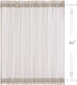 FMFUNCTEX French Door Panel Curtains Window 40" Natural Flax Blend Small Sheer Glass Door Curtain 52" Wide Half Short Curtain with Tiebacks for Patio Glass Doors Set of 2