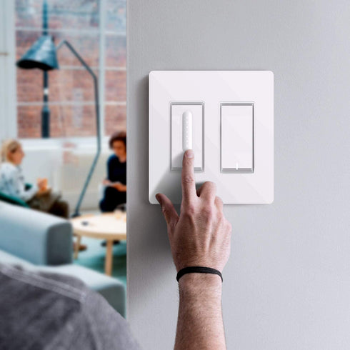Treatlife Screwless Decorator Wall Plates, Standard Size 2-Gang/3-Gang Light Switch Plate, Outlet Covers, White 5 Pack (2-Gang Wall Plates 3 Pack & 3-Gang Wall Plates 2 Pack)