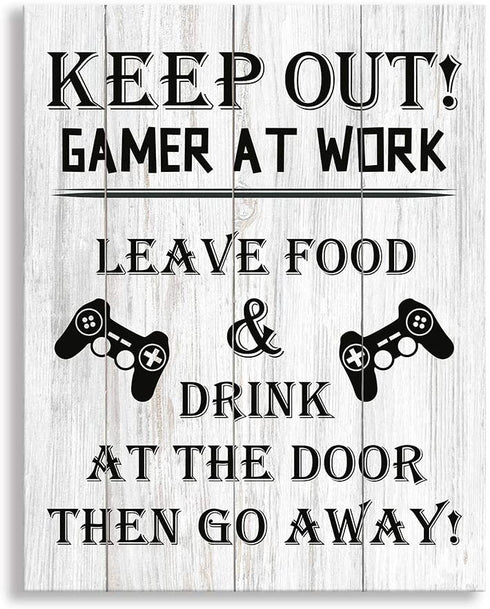 Kas Home Funny Novelty Canvas Wall Art,Gaming Stuff Prints Signs Framed Retro Artwork Decoration For Bedroom, Cool Boys Room Decor Decor