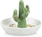 Ceramic Cactus Ring Holder Cactus Ring Dish for Jewelry Cactus Decor for Friend Sister Birthday Wedding Anniversary Bridal Engagement Christmas Gift for Women, Light Green