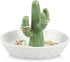 Ceramic Cactus Ring Holder Cactus Ring Dish for Jewelry Cactus Decor for Friend Sister Birthday Wedding Anniversary Bridal Engagement Christmas Gift for Women, Light Green