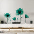 M ACHOOSE Wall Decals Emerald Green Flowers Wall Stickers Home Decor Peel and ptick Bathroom Decor Wall Art Wall Decor Living Room Bedroom Decor
